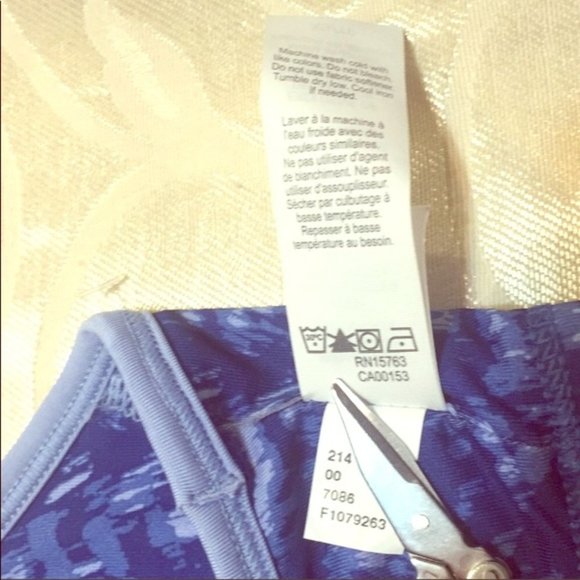 Champion duo dry reversible blue sports athletic yoga wire free bra NEW XS - Picture 5 of 8